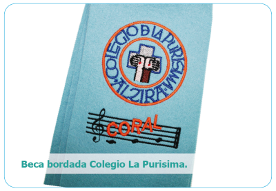 beca bordada colegio grupo coral